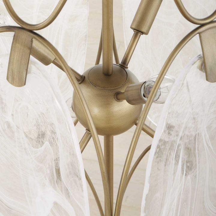 VALENCIA 6 LIGHT GLASS PANEL PENDANT