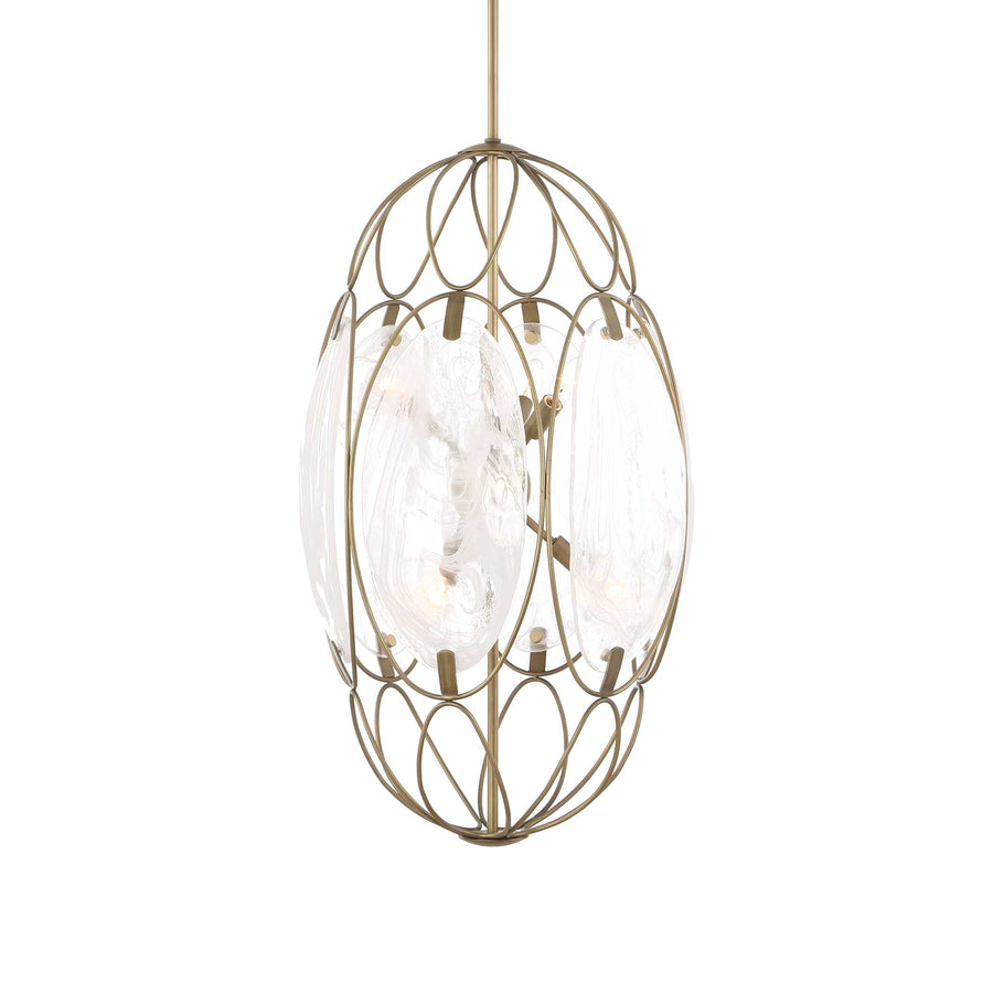 VALENCIA 6 LIGHT GLASS PANEL PENDANT
