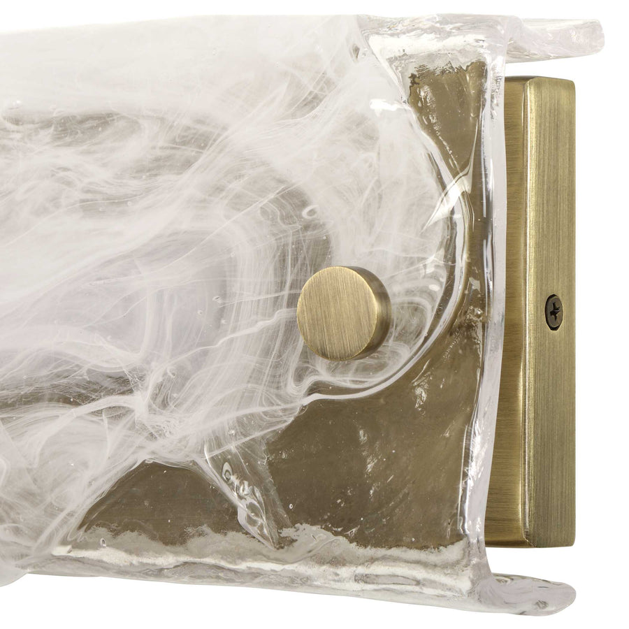 TAFFY 1 LIGHT LED SWIRL GLASS SCONCE