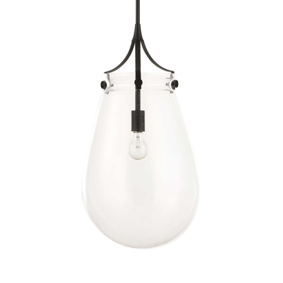 DEWDROP 1 LIGHT GLASS SHADE PENDANT