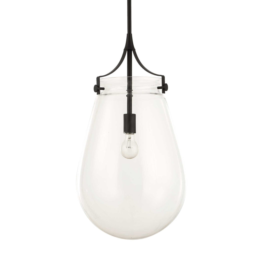 DEWDROP 1 LIGHT GLASS SHADE PENDANT
