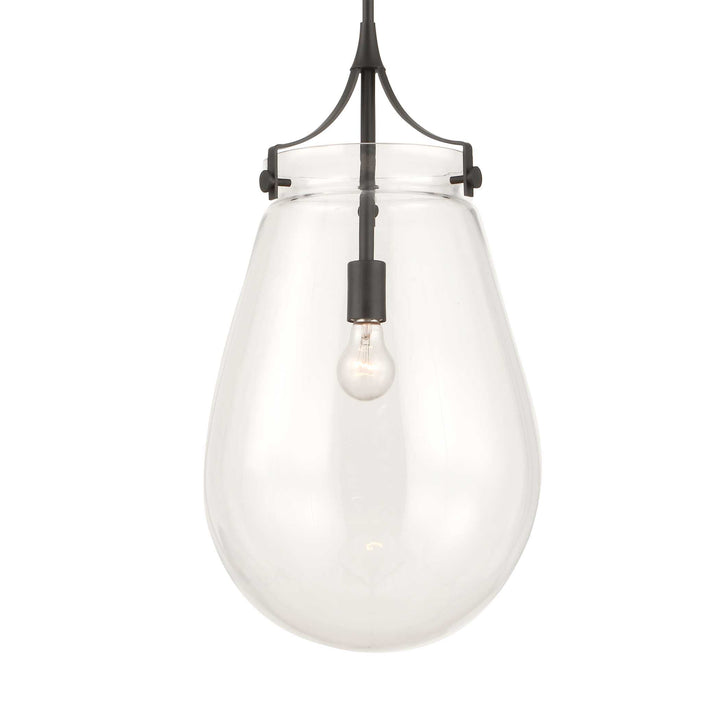 DEWDROP 1 LIGHT GLASS SHADE PENDANT