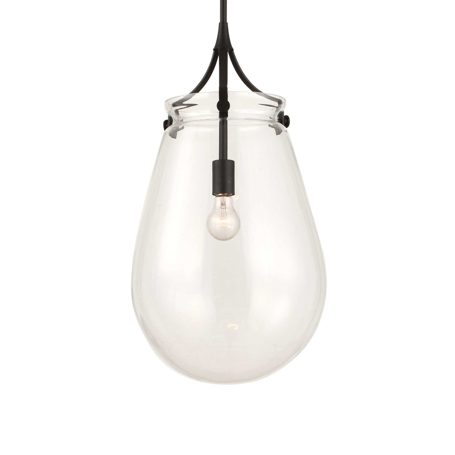 DEWDROP 1 LIGHT GLASS SHADE PENDANT