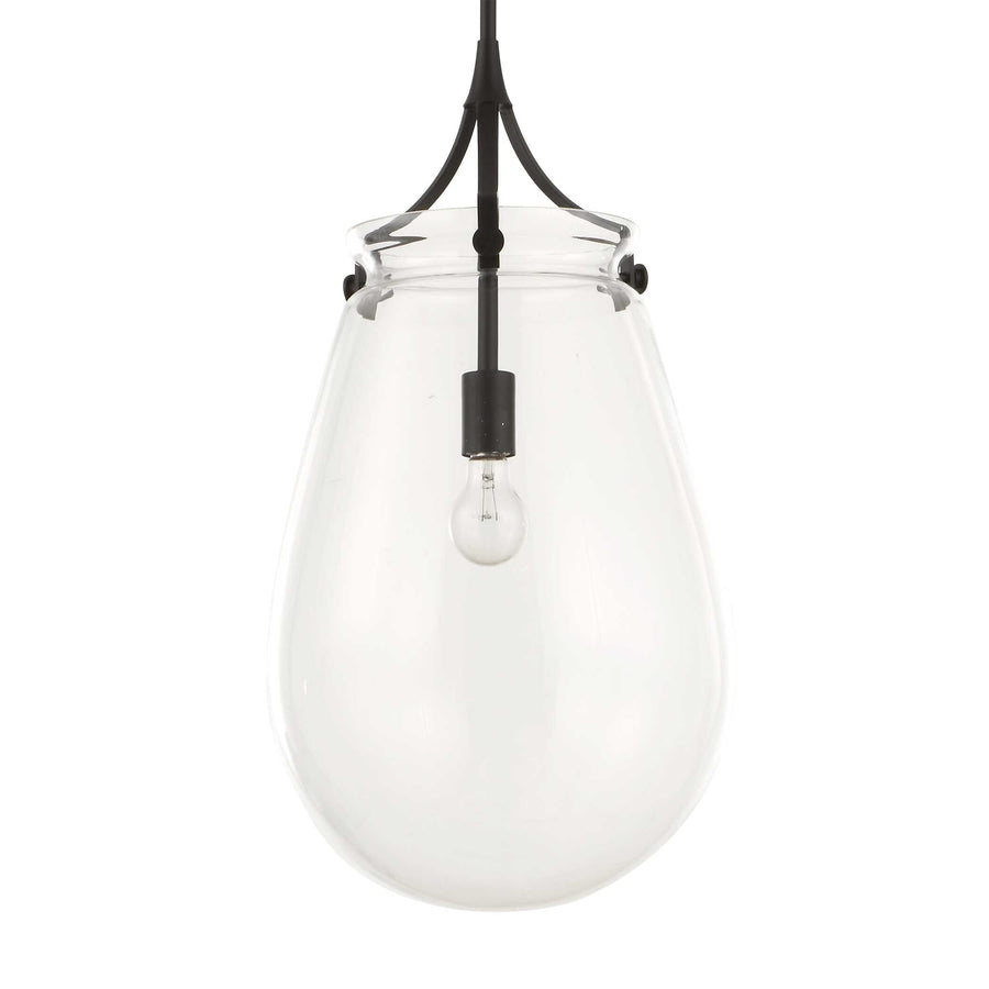 DEWDROP 1 LIGHT GLASS SHADE PENDANT