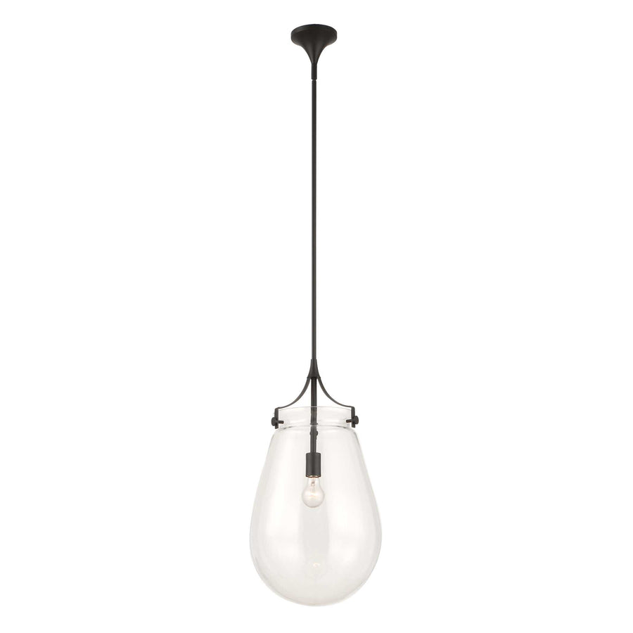 DEWDROP 1 LIGHT GLASS SHADE PENDANT