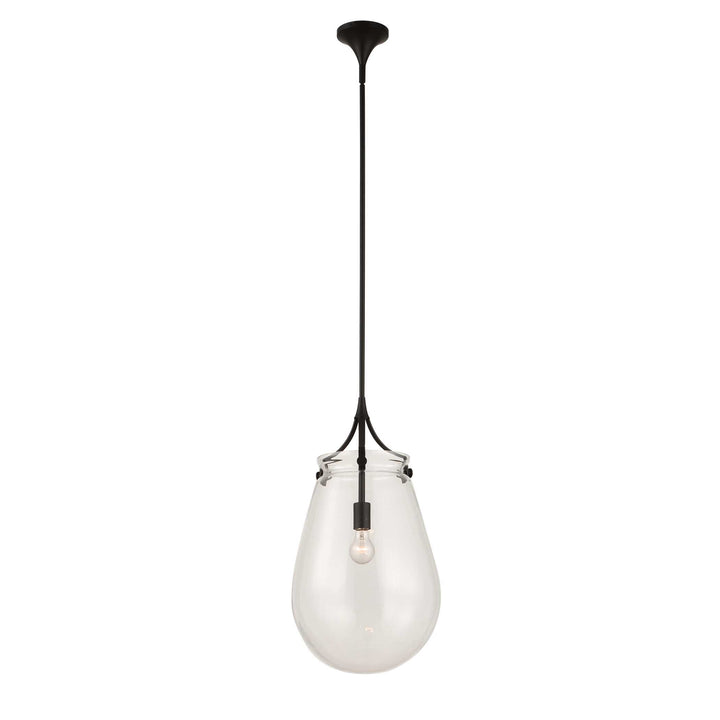 DEWDROP 1 LIGHT GLASS SHADE PENDANT