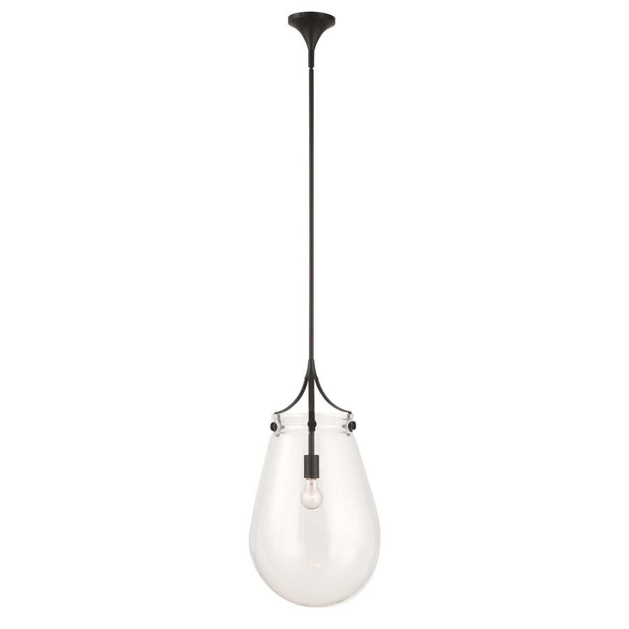 DEWDROP 1 LIGHT GLASS SHADE PENDANT