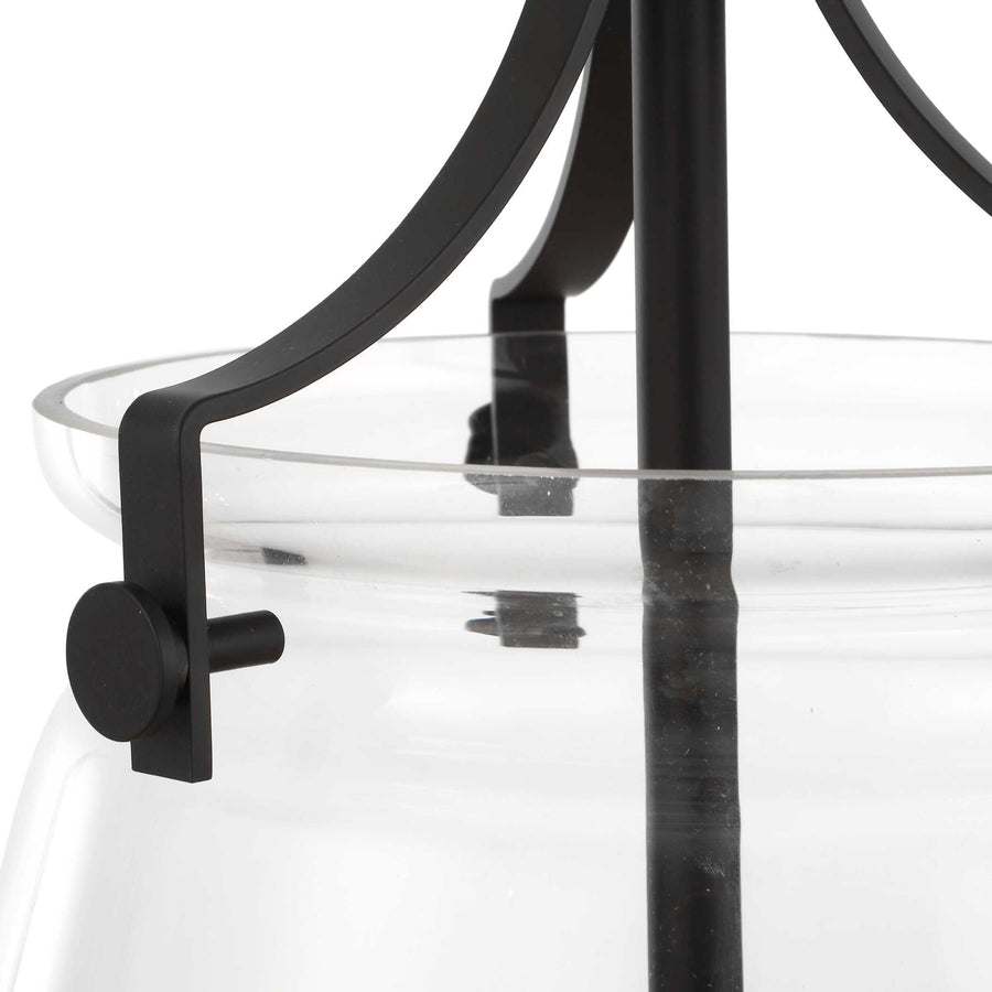 DEWDROP 1 LIGHT GLASS SHADE PENDANT