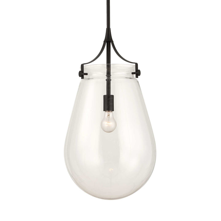 DEWDROP 1 LIGHT GLASS SHADE PENDANT