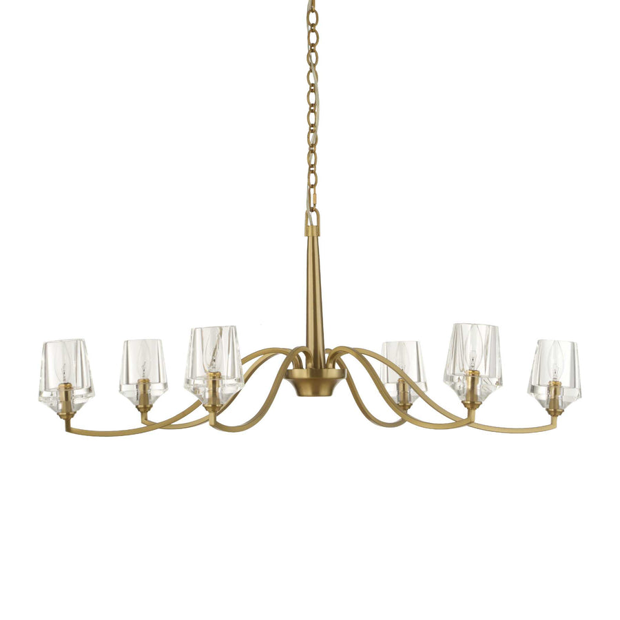 BARCELONA 6 LIGHT BRASS CHANDELIER