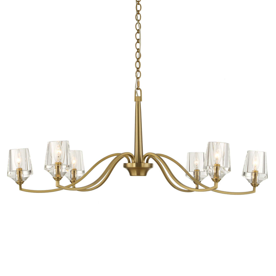 BARCELONA 6 LIGHT BRASS CHANDELIER