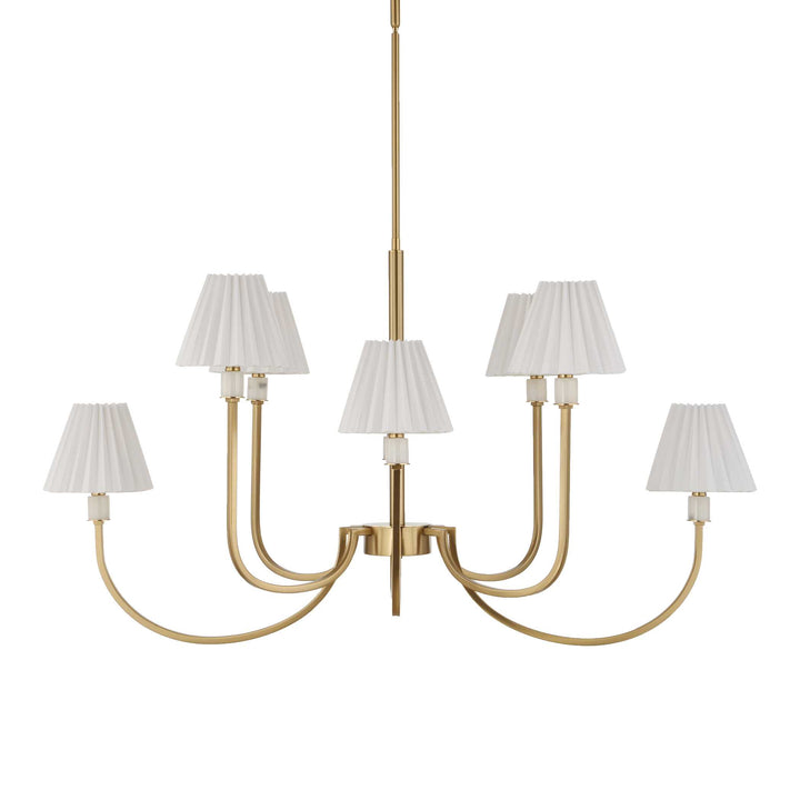 POPPINS 8 LIGHT BRASS CHANDELIER