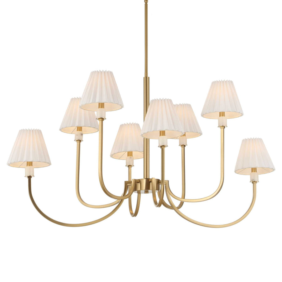 POPPINS 8 LIGHT BRASS CHANDELIER