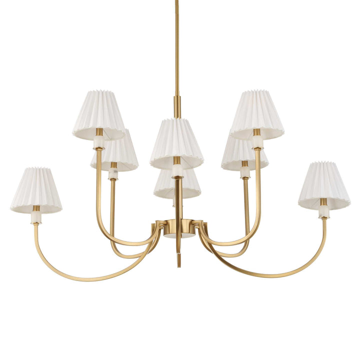 POPPINS 8 LIGHT BRASS CHANDELIER
