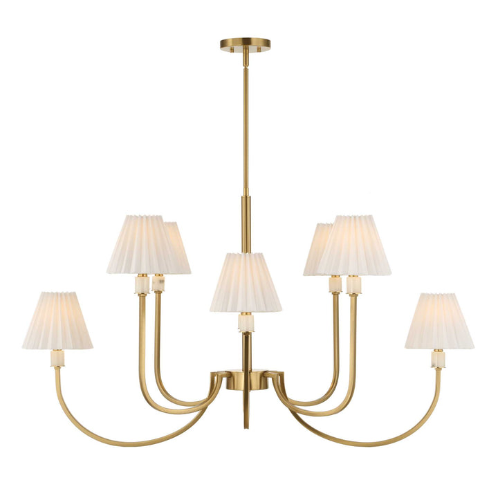POPPINS 8 LIGHT BRASS CHANDELIER
