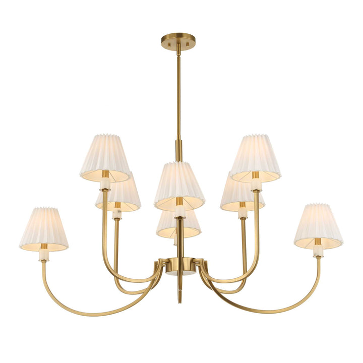 POPPINS 8 LIGHT BRASS CHANDELIER