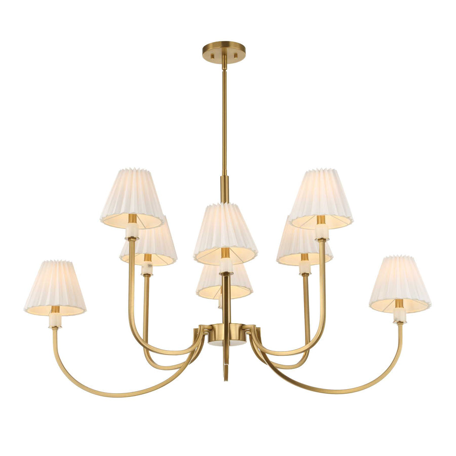 POPPINS 8 LIGHT BRASS CHANDELIER