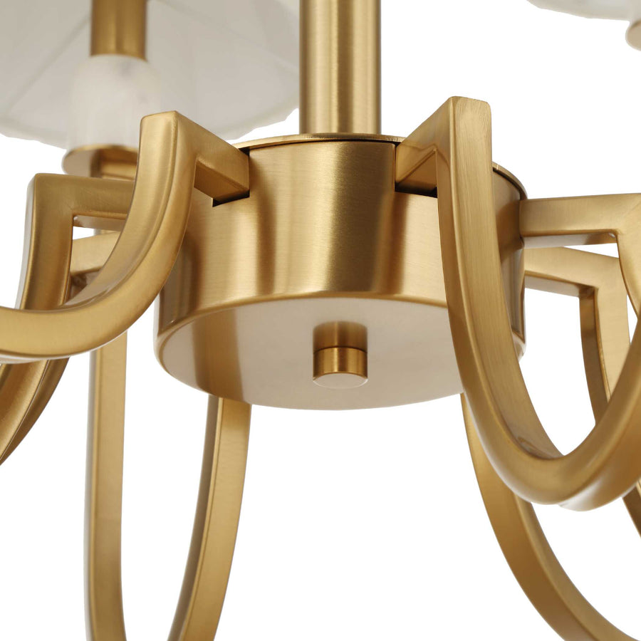 POPPINS 8 LIGHT BRASS CHANDELIER