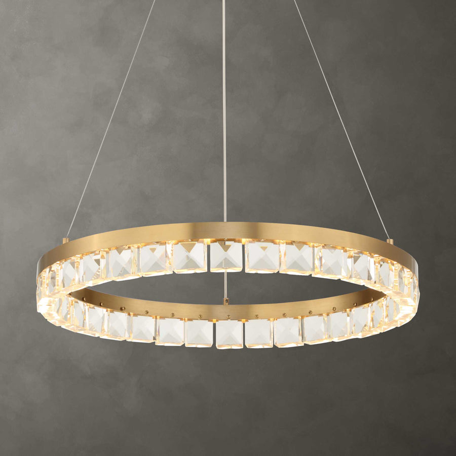 SEGOVIA ROUND CRYSTAL LED CHANDELIER