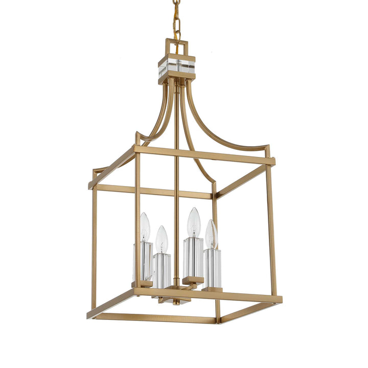 MONTREAL 4 LIGHT BRASS LANTERN PENDANT