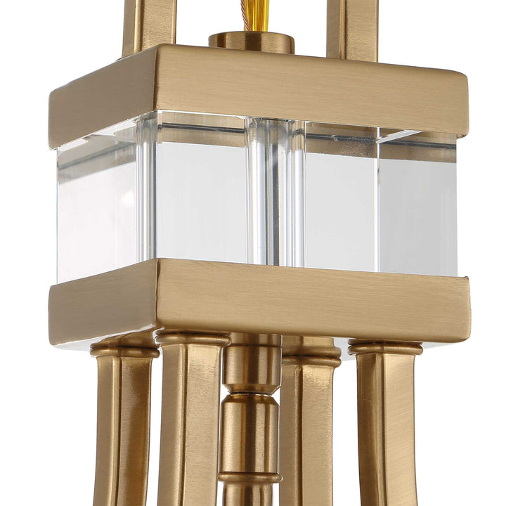 MONTREAL 4 LIGHT BRASS LANTERN PENDANT