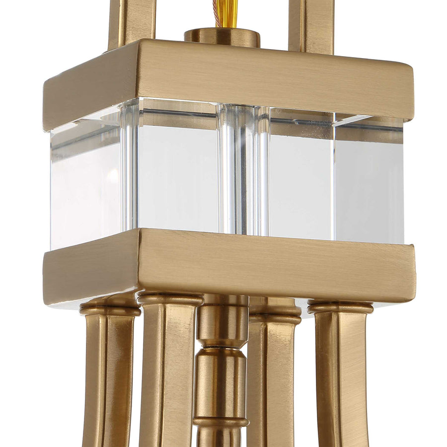 MONTREAL 4 LIGHT BRASS LANTERN PENDANT