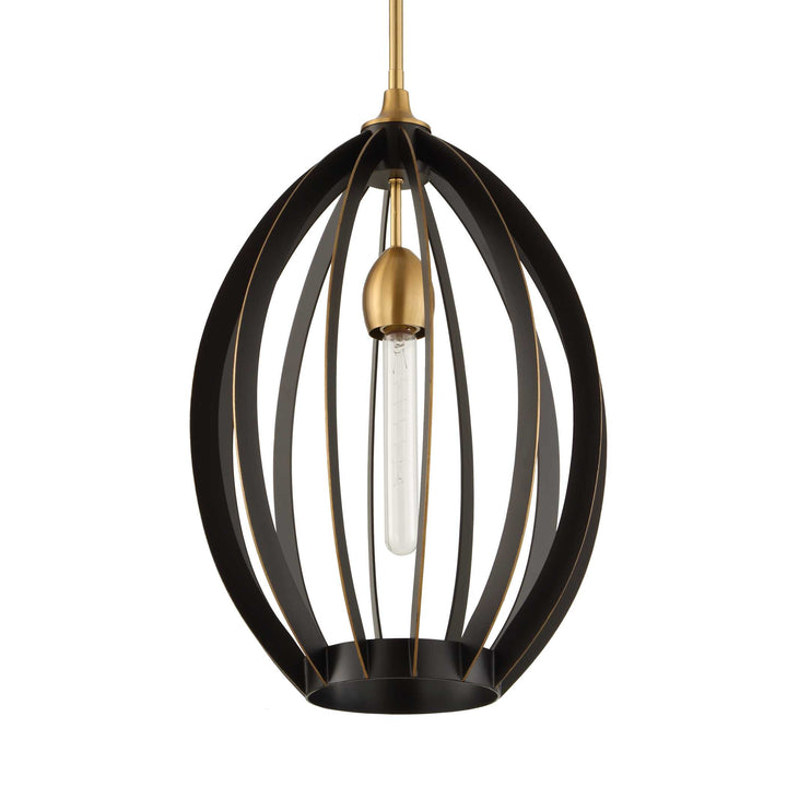 DARBY 1 LIGHT ARCHITECTURAL OVAL PENDANT