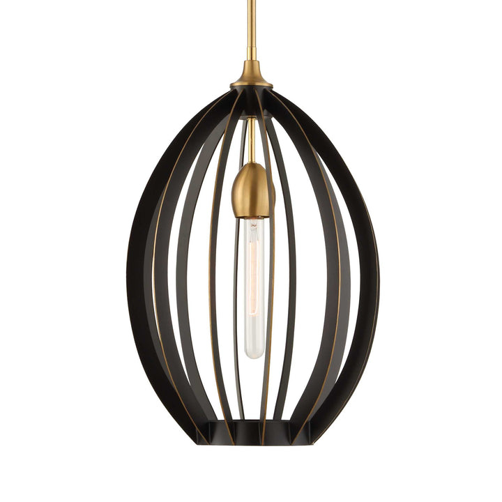 DARBY 1 LIGHT ARCHITECTURAL OVAL PENDANT
