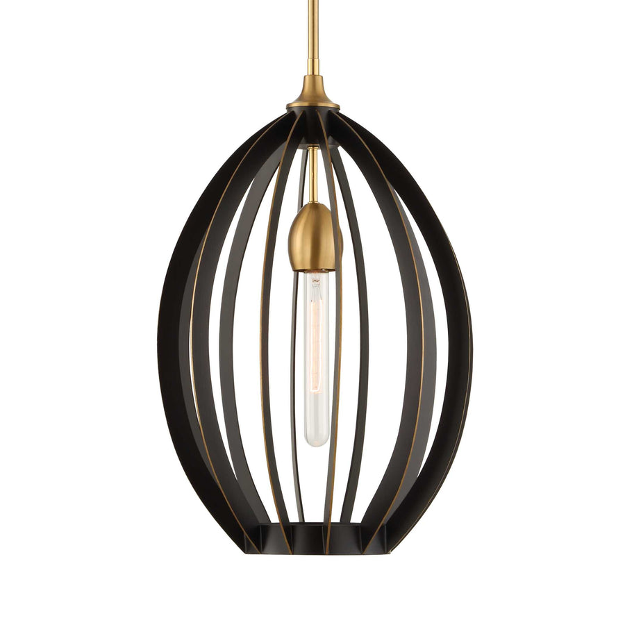 DARBY 1 LIGHT ARCHITECTURAL OVAL PENDANT
