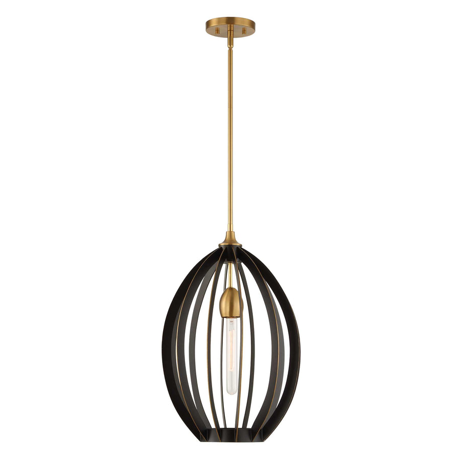 DARBY 1 LIGHT ARCHITECTURAL OVAL PENDANT