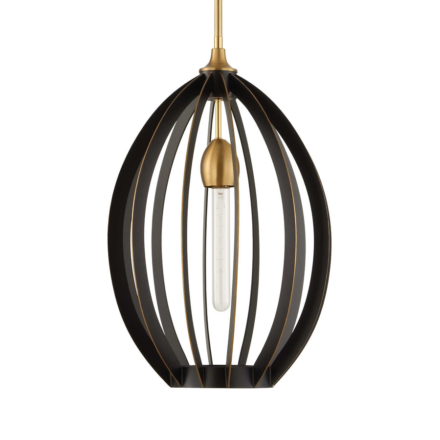 DARBY 1 LIGHT ARCHITECTURAL OVAL PENDANT