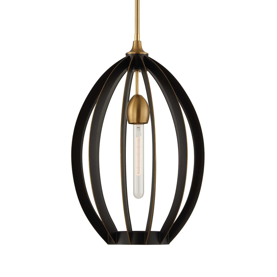 DARBY 1 LIGHT ARCHITECTURAL OVAL PENDANT