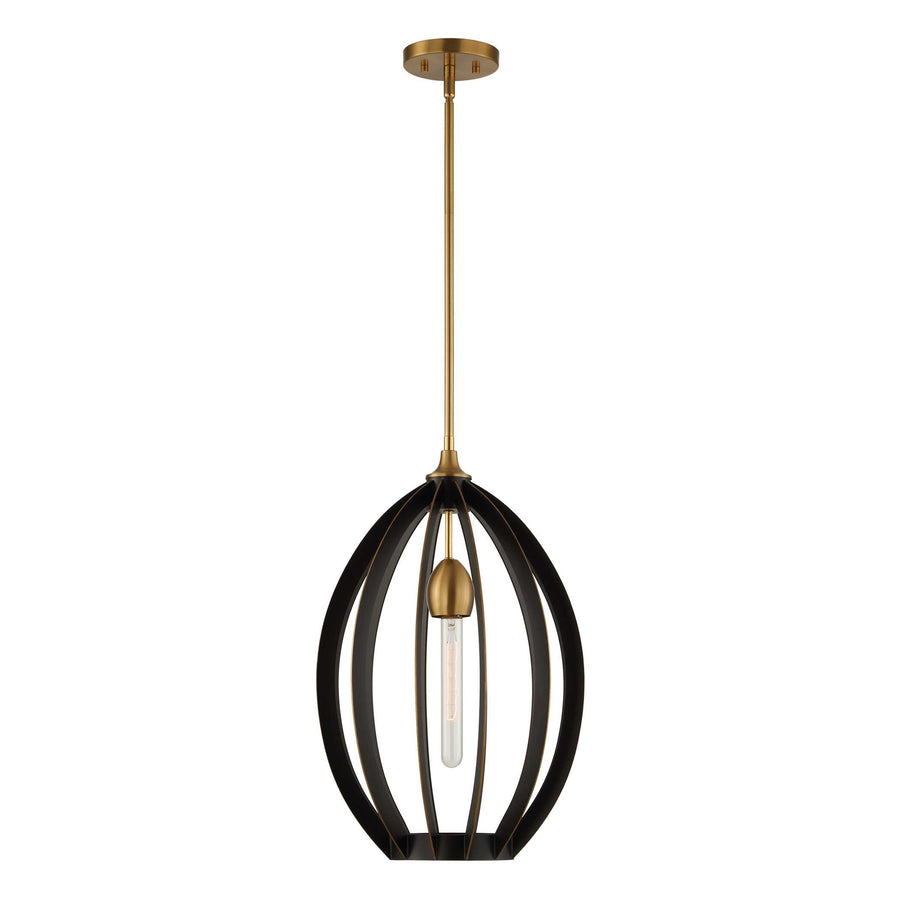 DARBY 1 LIGHT ARCHITECTURAL OVAL PENDANT