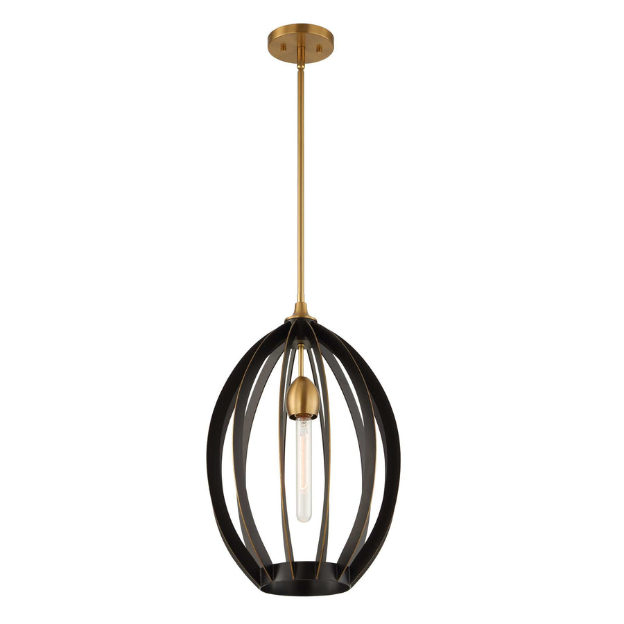 DARBY 1 LIGHT ARCHITECTURAL OVAL PENDANT