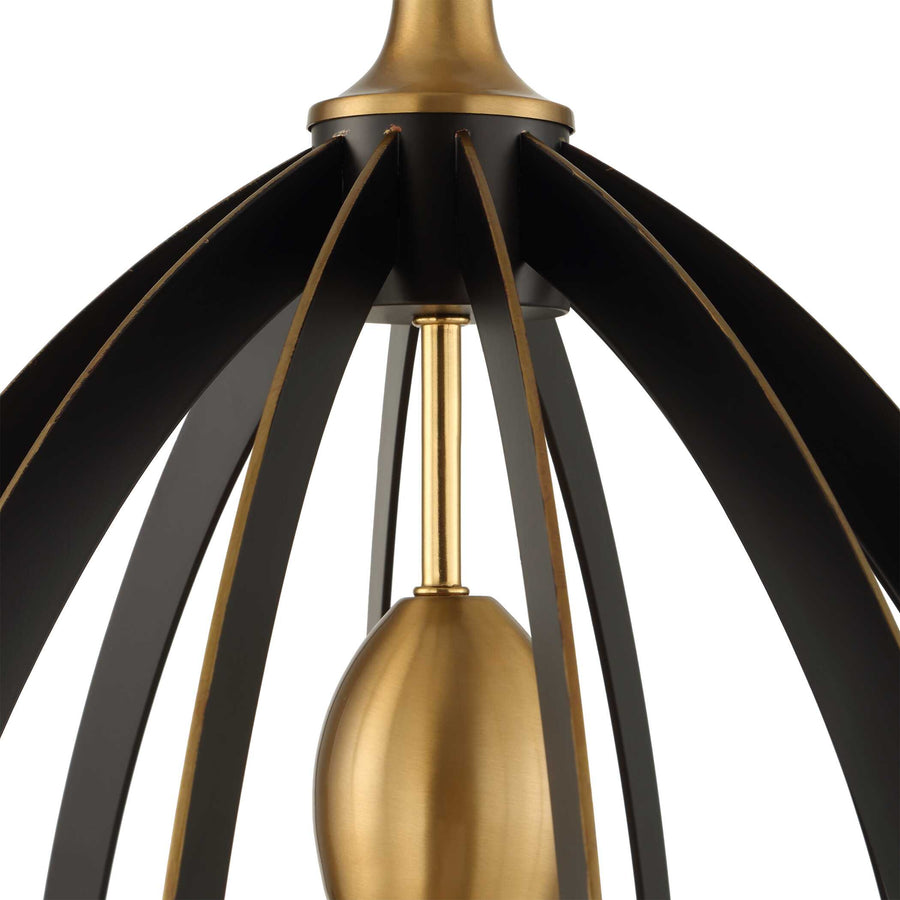 DARBY 1 LIGHT ARCHITECTURAL OVAL PENDANT