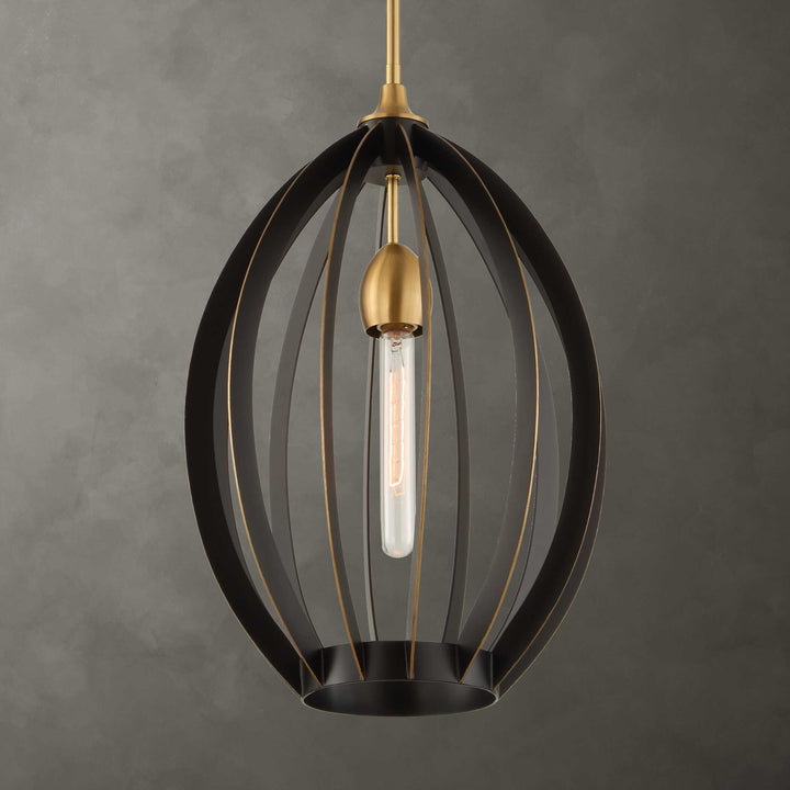 DARBY 1 LIGHT ARCHITECTURAL OVAL PENDANT