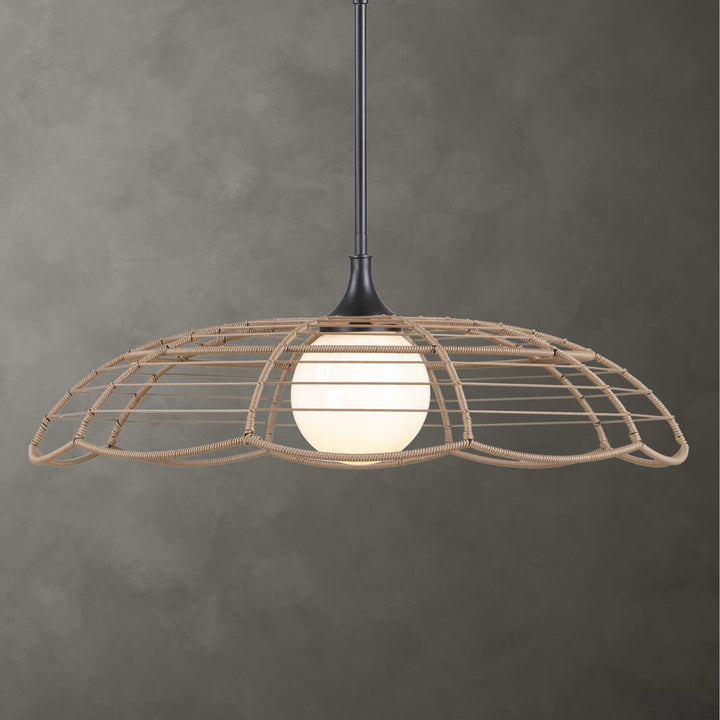LAKESIDE RATTAN INDOOR-OUTDOOR PENDANT