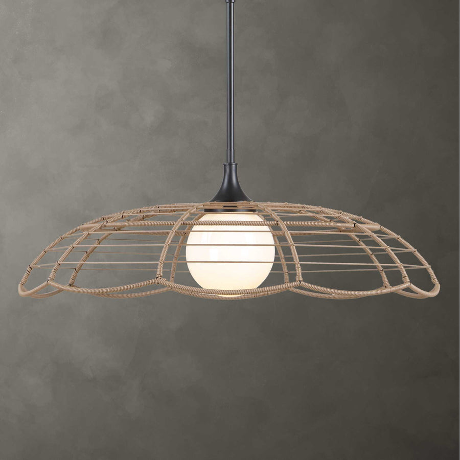 LAKESIDE RATTAN INDOOR-OUTDOOR PENDANT