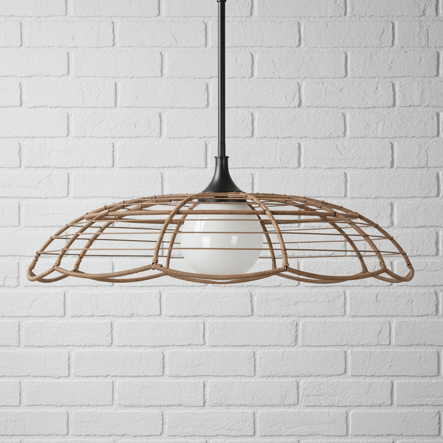 LAKESIDE RATTAN INDOOR-OUTDOOR PENDANT