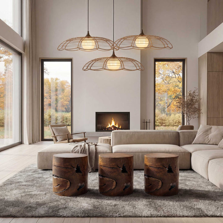 LAKESIDE RATTAN INDOOR-OUTDOOR PENDANT