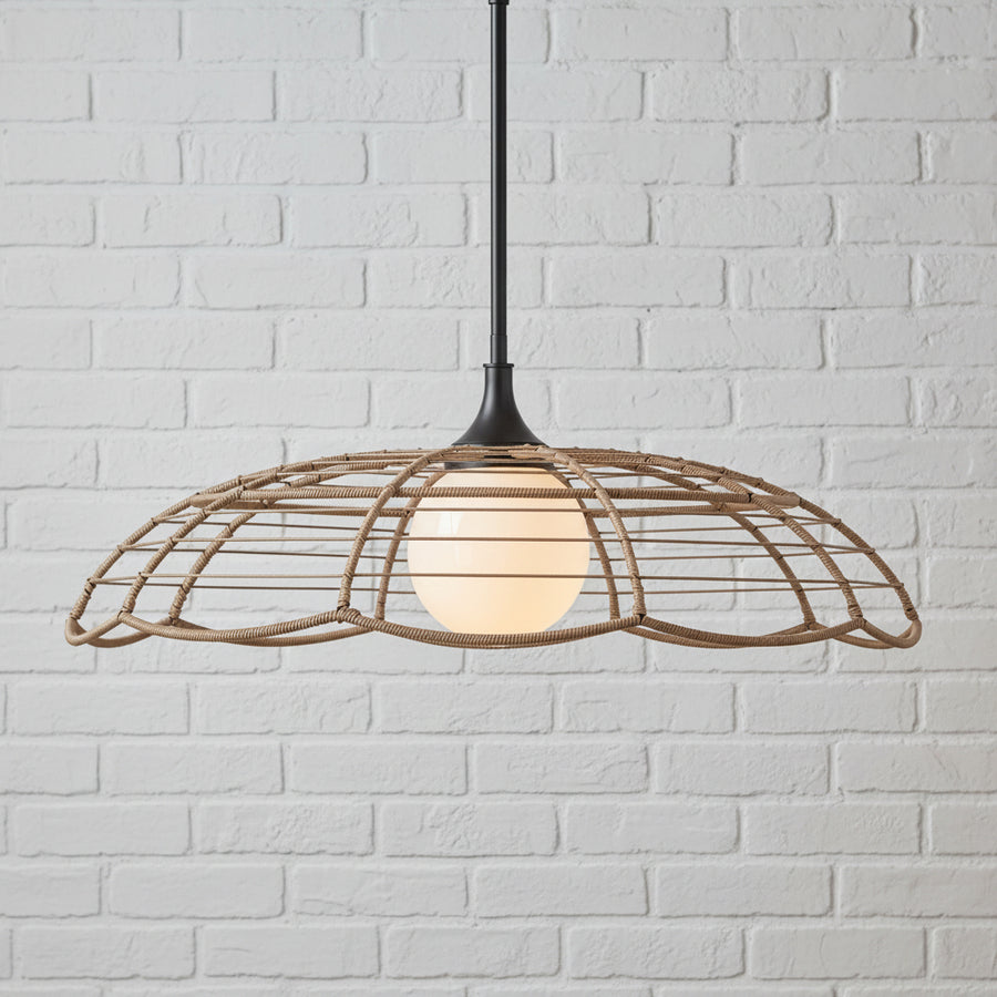 LAKESIDE RATTAN INDOOR-OUTDOOR PENDANT