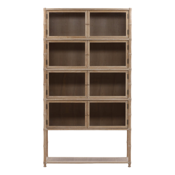 LIVIA LIGHT OAK DISPLAY CABINET