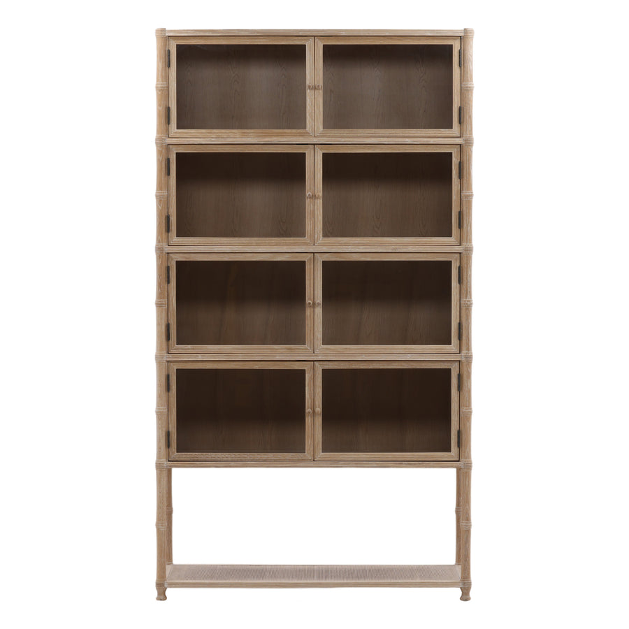 LIVIA LIGHT OAK DISPLAY CABINET