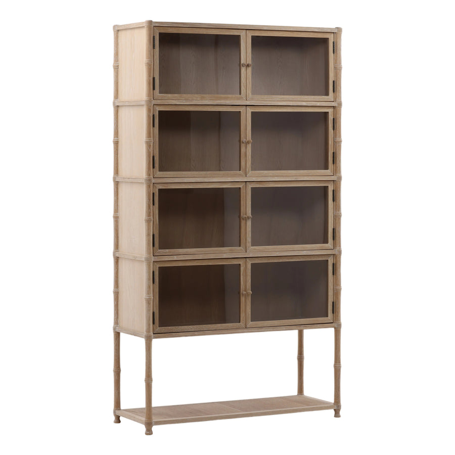 LIVIA LIGHT OAK DISPLAY CABINET