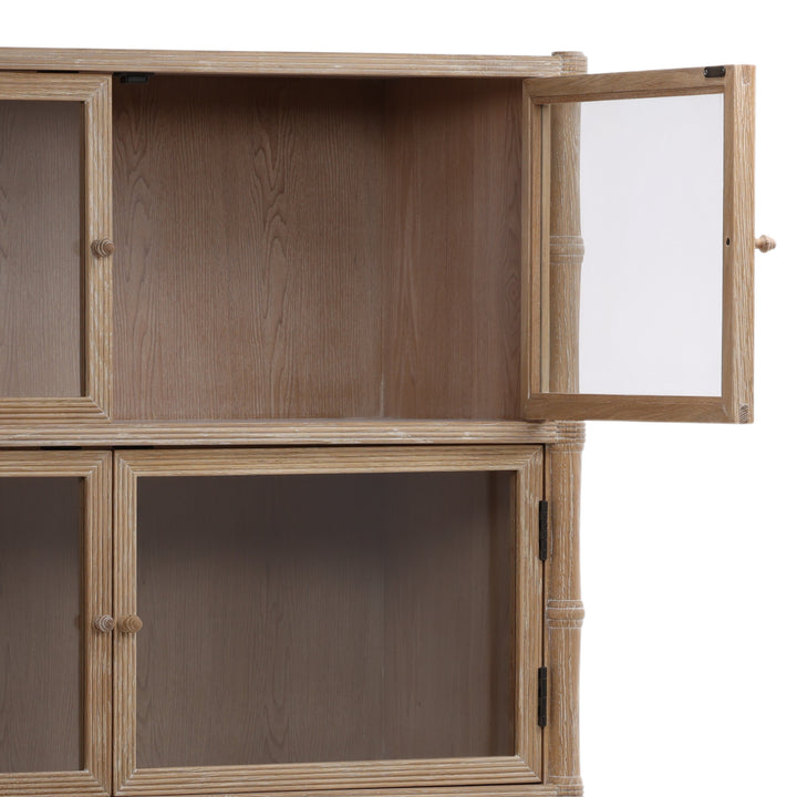 LIVIA LIGHT OAK DISPLAY CABINET