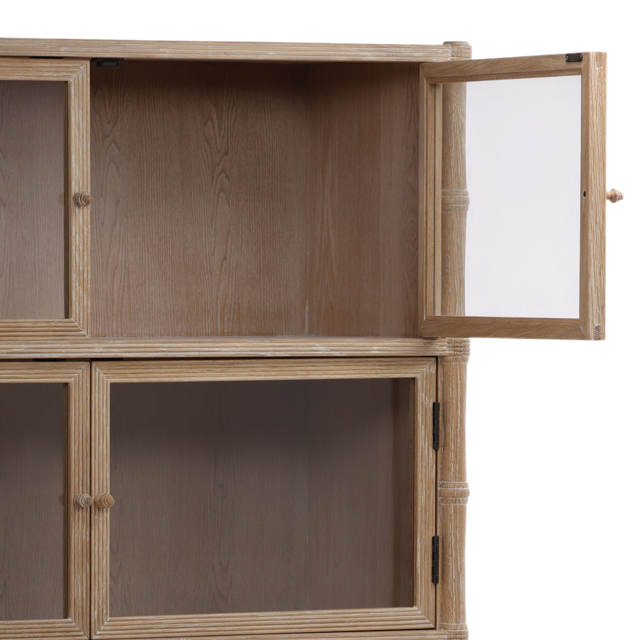 LIVIA LIGHT OAK DISPLAY CABINET