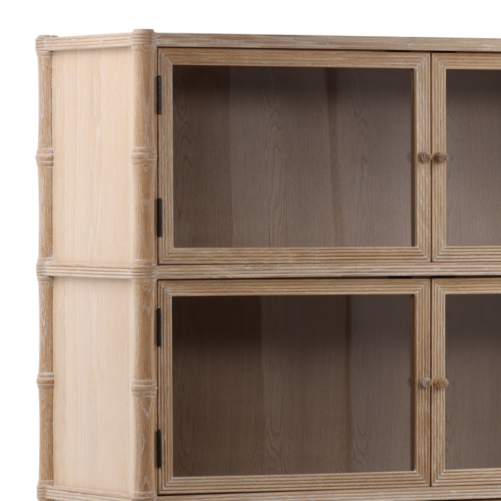 LIVIA LIGHT OAK DISPLAY CABINET