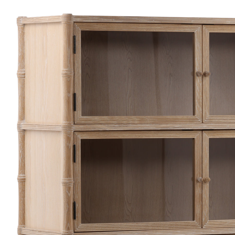 LIVIA LIGHT OAK DISPLAY CABINET
