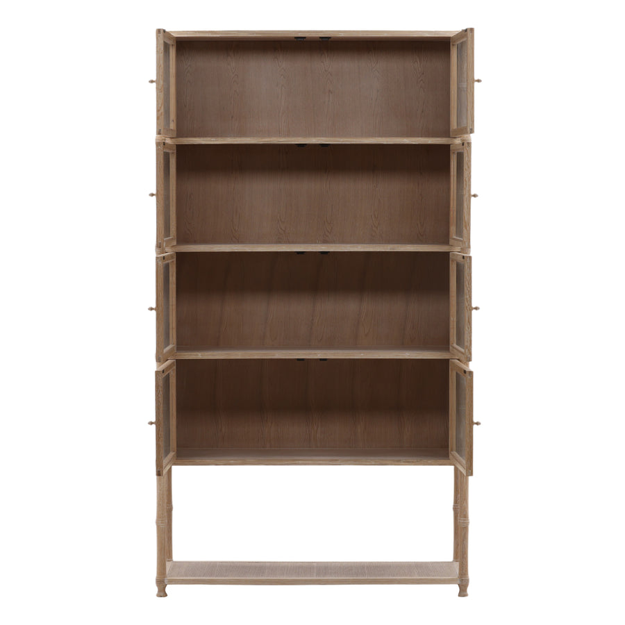 LIVIA LIGHT OAK DISPLAY CABINET