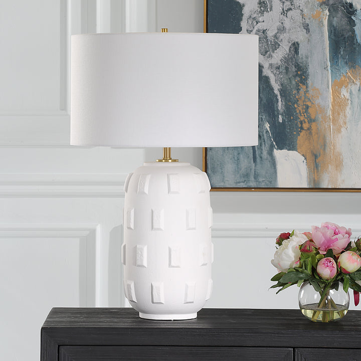 EMERIE CHALK WHITE TABLE LAMP